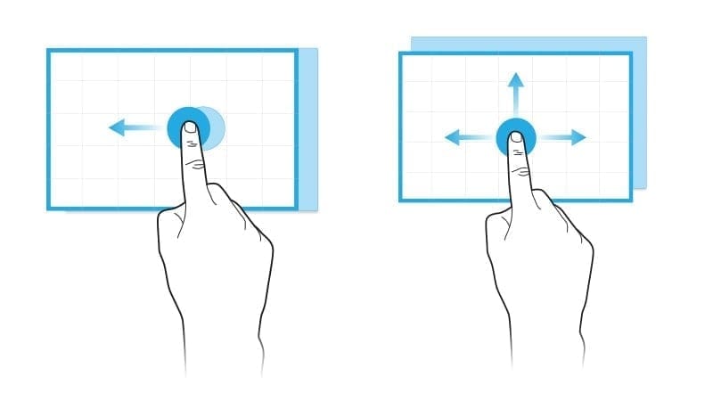 Flick (left)/ Pan (right)